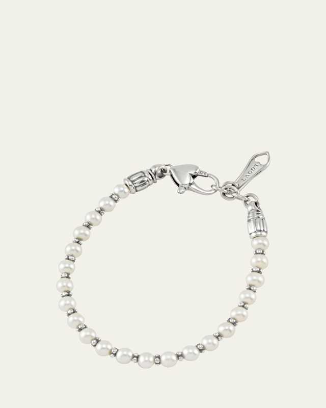 Kinder Sterling Silver Pearl Bracelet